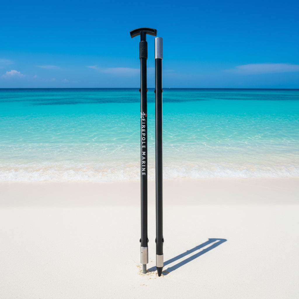 The FirePole™ Rescue Anchor- 1" Inch 2-Piece 8' foot Shallow Water Anchor by FirePole Marine