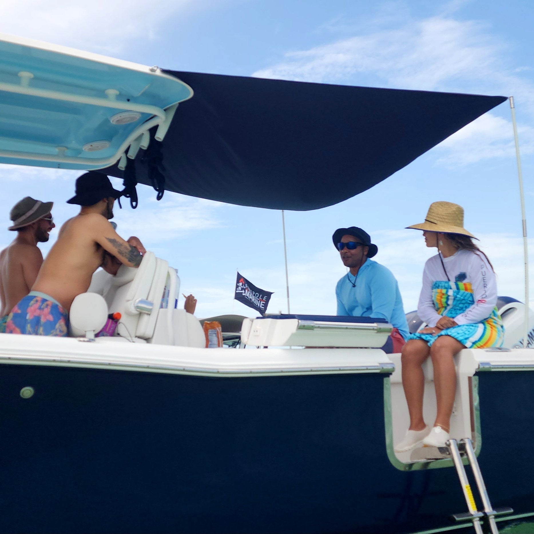 AFT- FirePole™ Sunshade Kit- (Fiberglass Support Poles) by FirePole Marine