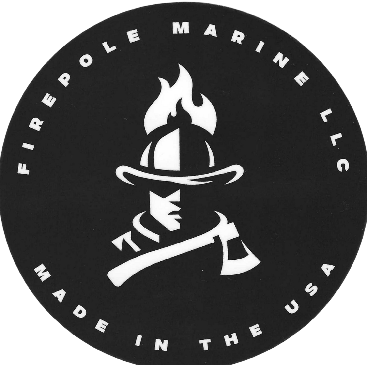 4"- Inch Glossy FirePole™ Marine Sticker by FirePole Marine