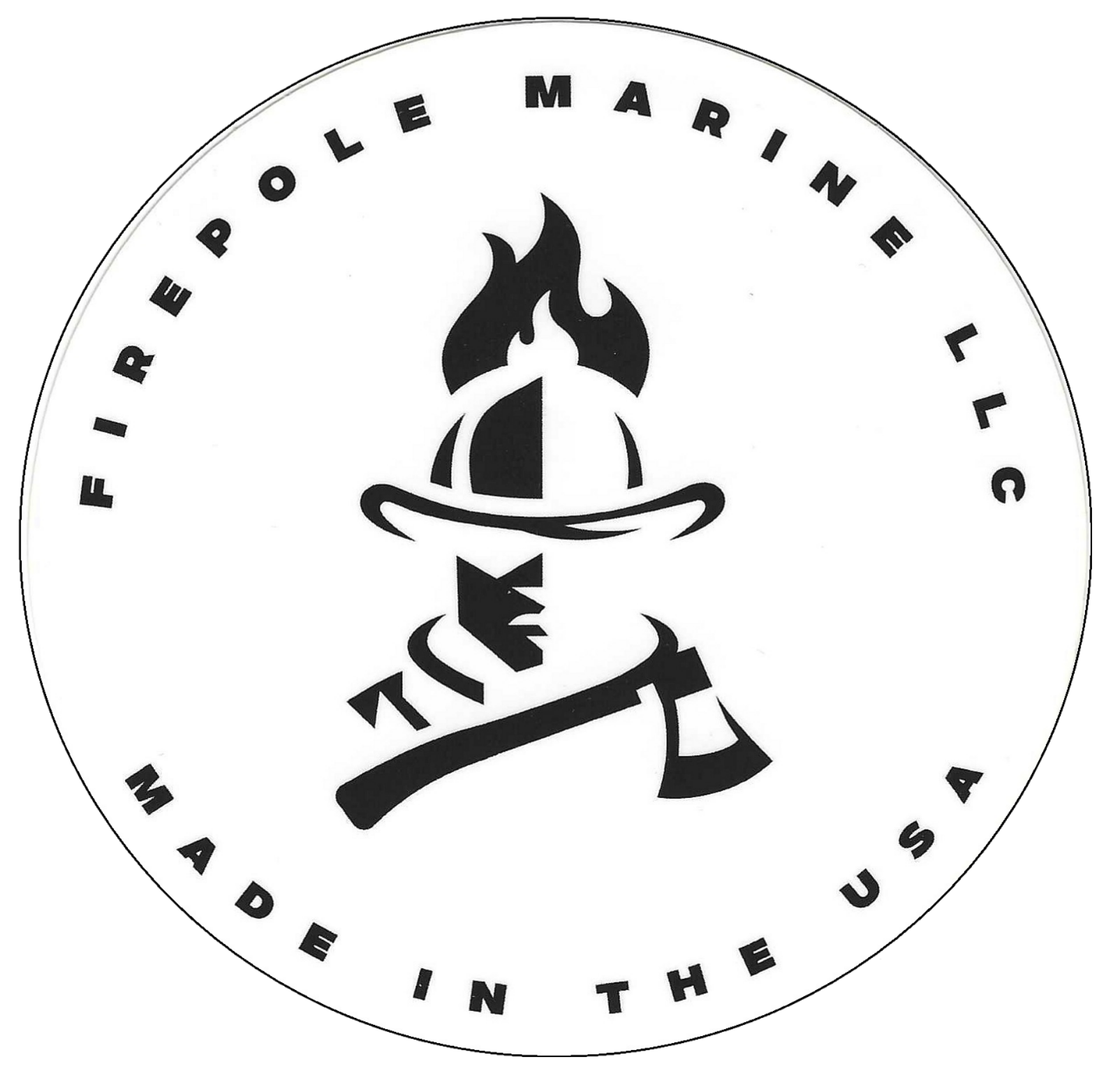 4"- Inch Glossy FirePole™ Marine Sticker by FirePole Marine