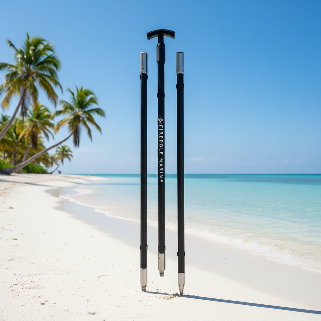 FirePole™ Marine Rescue Anchor- 1" Inch- 3-Piece 10' foot Shallow Water Anchor by FirePole Marine