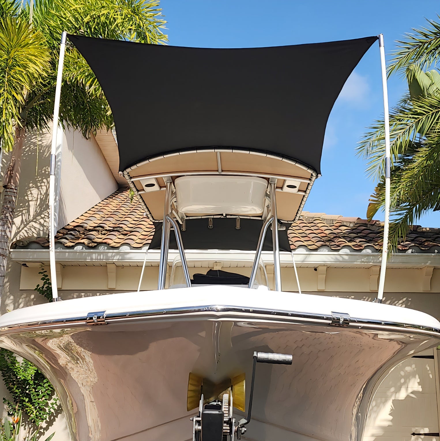 BOW- FirePole™ Sunshade Kit- (Fiberglass Support Poles) by FirePole Marine
