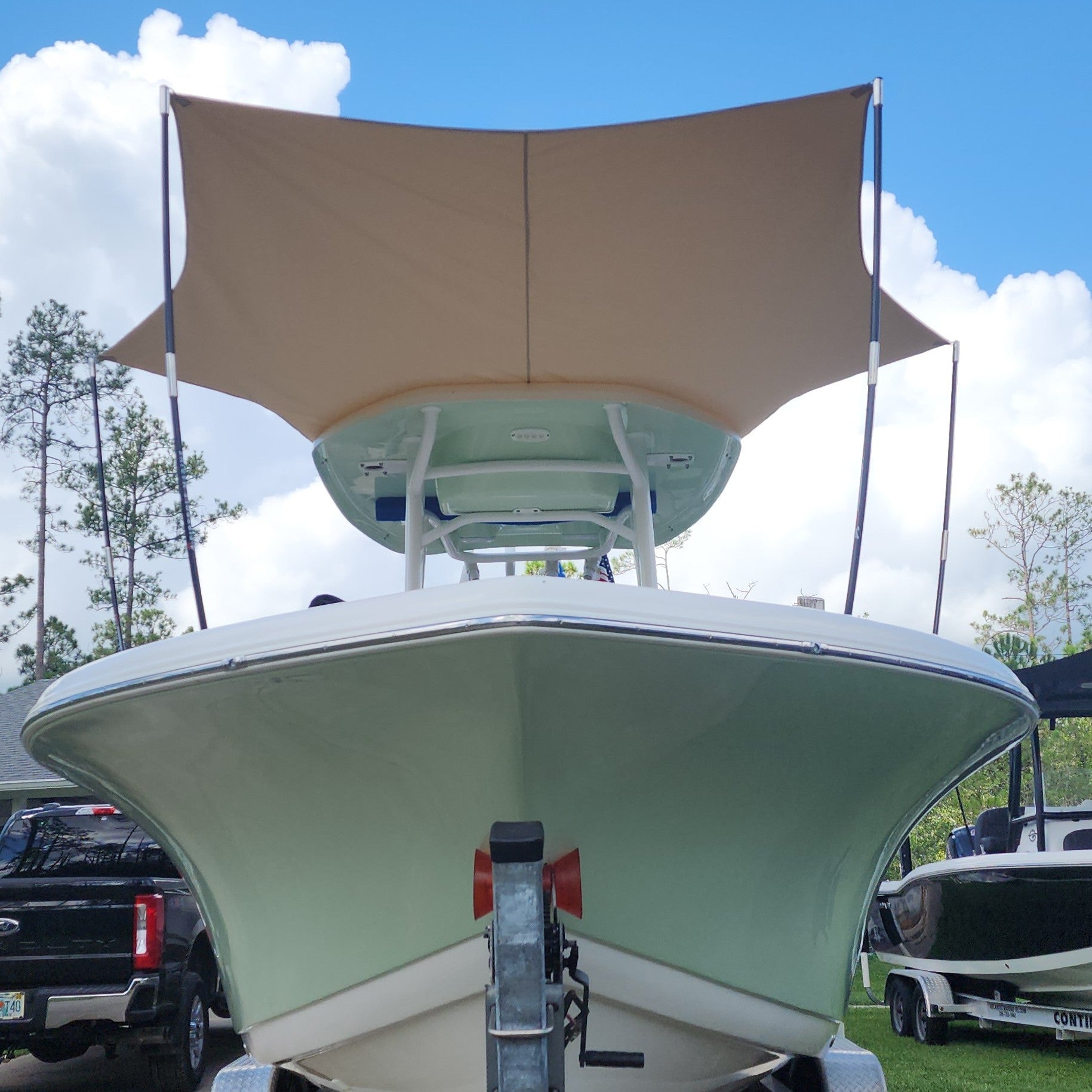 FirePole Marine™ FireCarbon™ 4-Pole Sunshade System