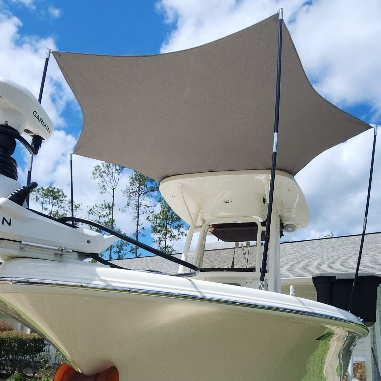 FirePole Marine™ FireCarbon™ 4-Pole Sunshade System