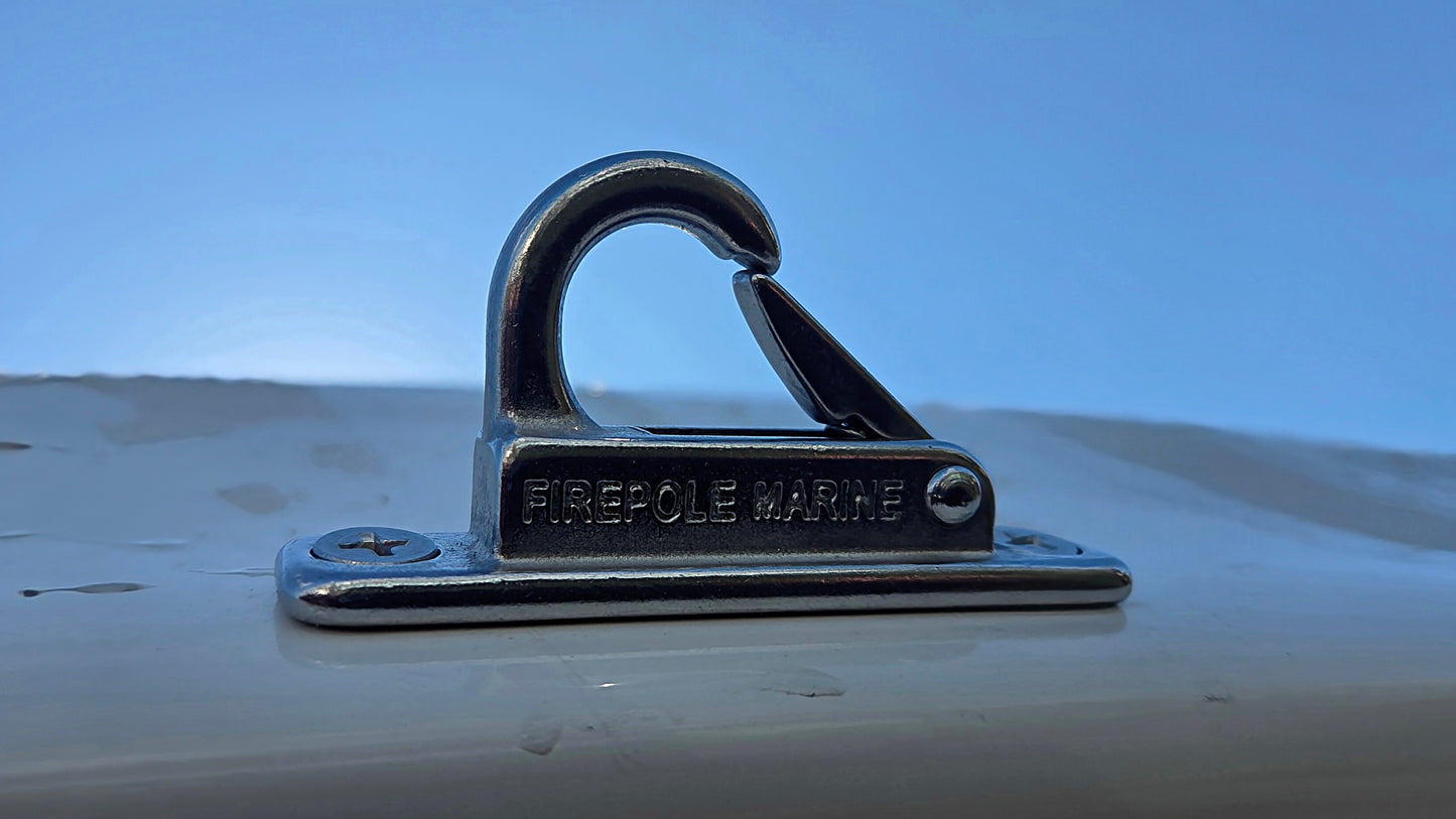 FirePole Marine™ Solid Cast Stainless Steel Snap Clips (Pair)