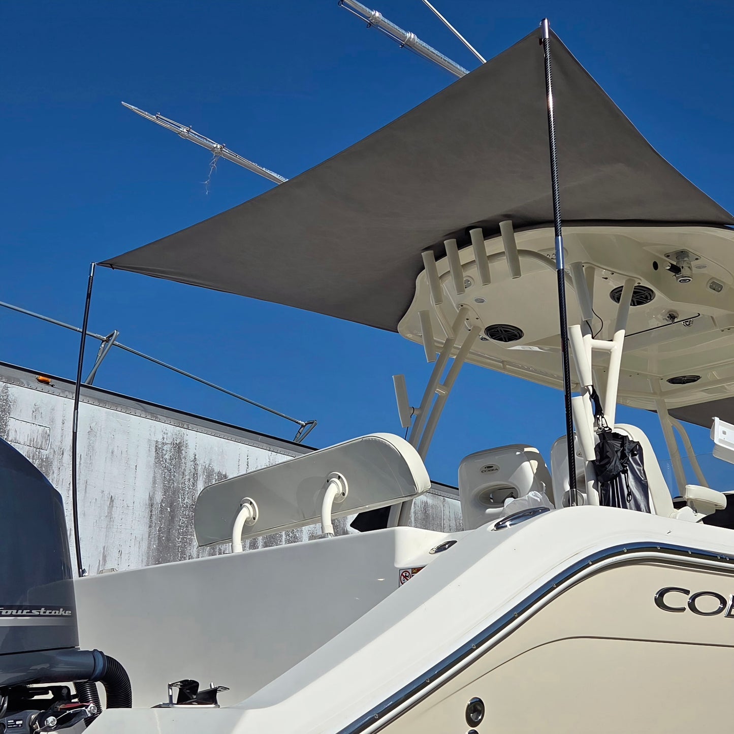 AFT-FireCarbon™ Sunshade Kit (Carbon Fiber Support Poles) by FirePole Marine