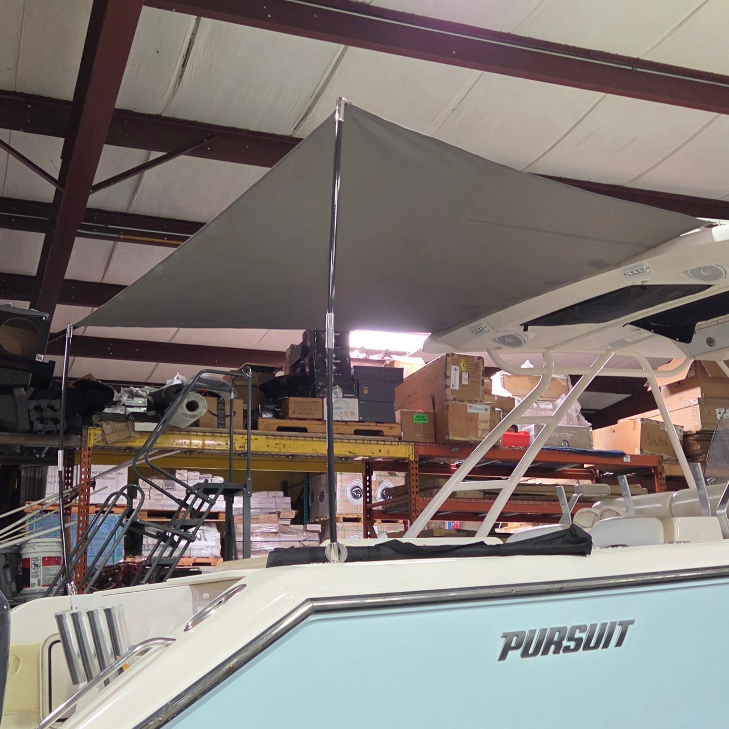 AFT-FireCarbon™ Sunshade Kit (Carbon Fiber Support Poles) by FirePole Marine