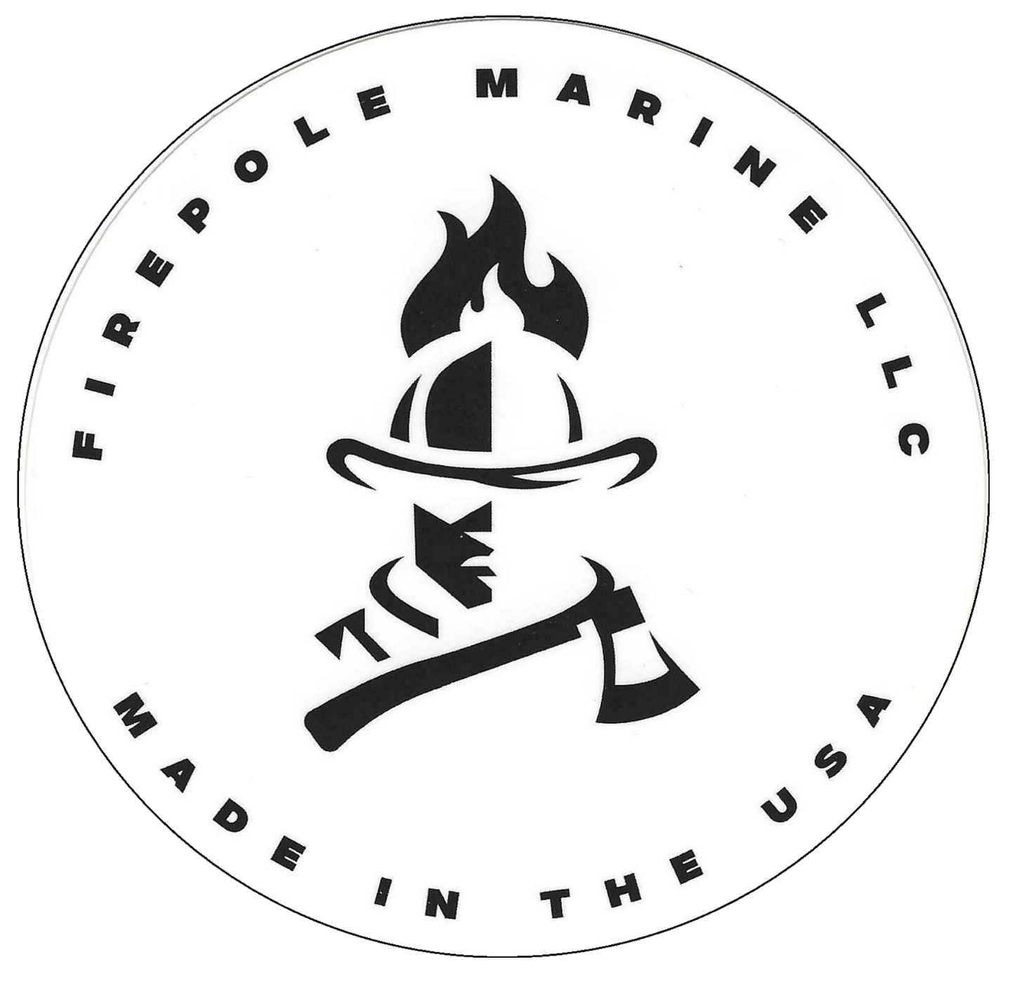 4"- Inch Glossy FirePole™ Marine Sticker