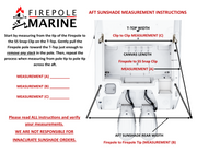 BOW or AFT Canvas Sunshade  WeatherMax 80 BLACK by FirePole Marine