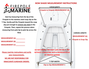 BOW or AFT Canvas Sunshade  WeatherMax 80 BLACK by FirePole Marine