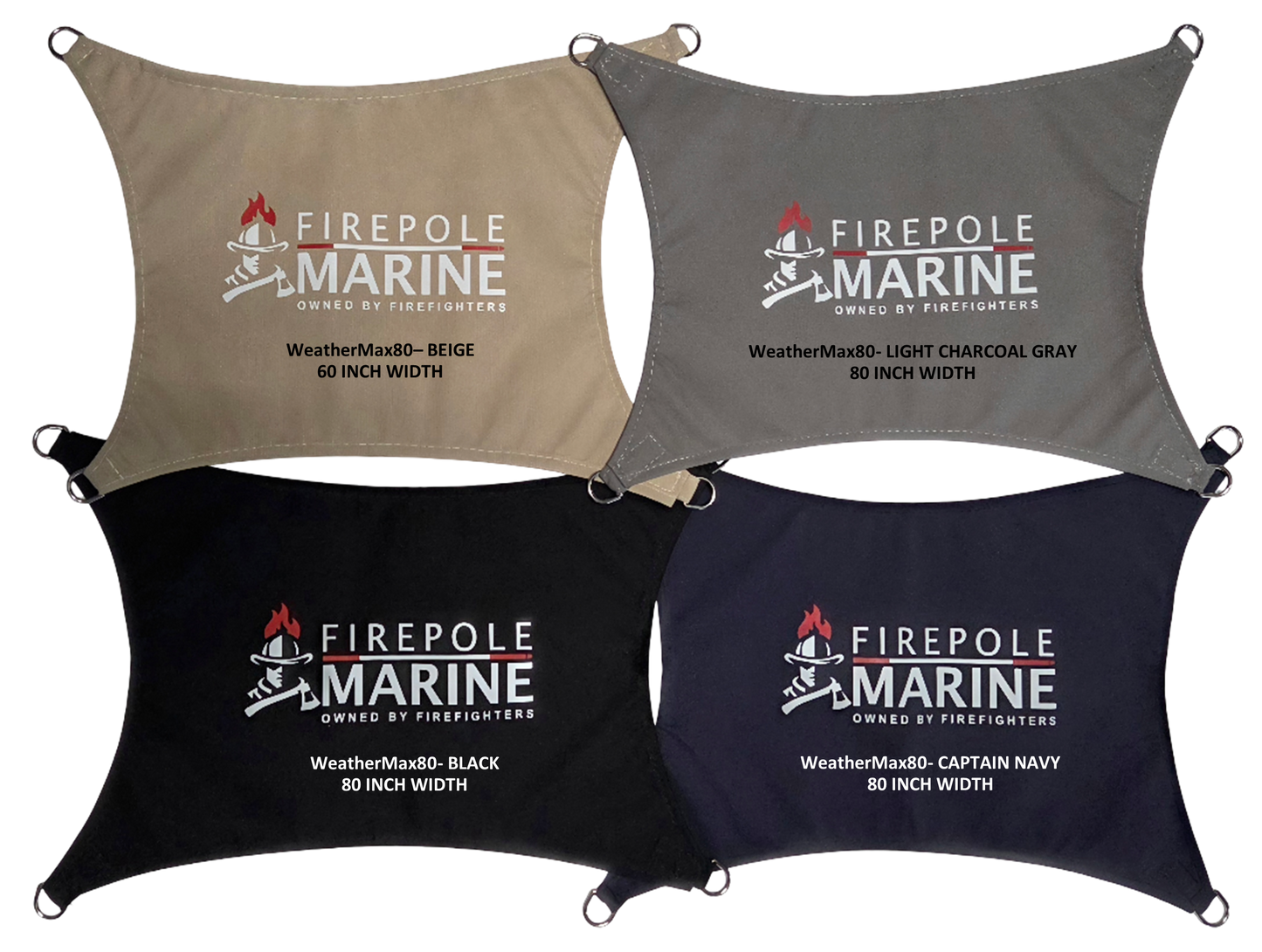 WeatherMax® 80 Marine Sunshade Canvas with HydroMax+ – BEIGE | by FirePole Marine